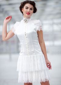 ljetna bijela haljina s čipkom4