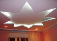 zvezda iz mavčnih plošč na stropu