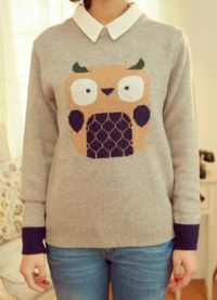 sweter z sową 1