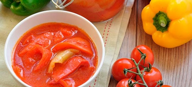 Български пипер в домати за зимата