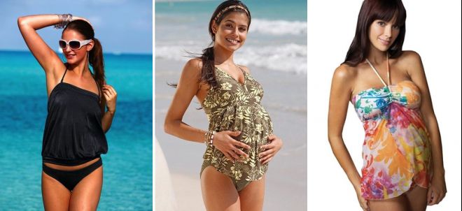 módní plavky tanky pro těhotné ženy