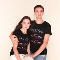 seznanjeni t-majice mož in žena 7