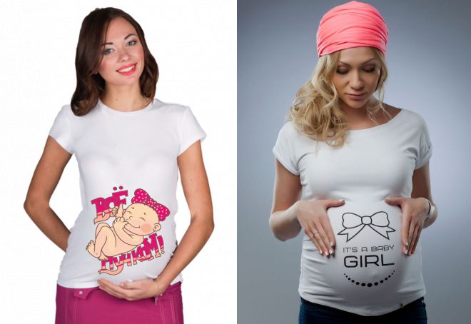 T-shirty dla kobiet w ciąży z gagami