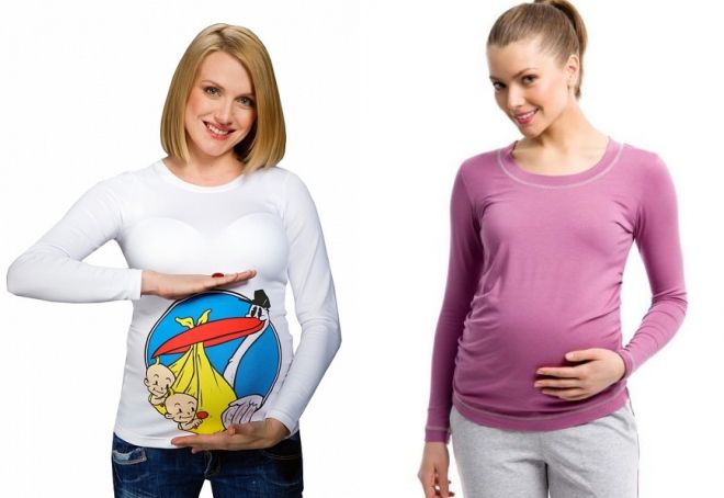 T-shirt z długim rękawem dla kobiet w ciąży