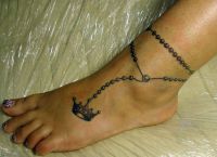 bransoletka tatuaż na stopę 6