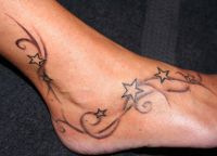 noga tatuażu gwiazdowego 3