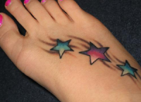 noga tatuaż gwiazdy 6