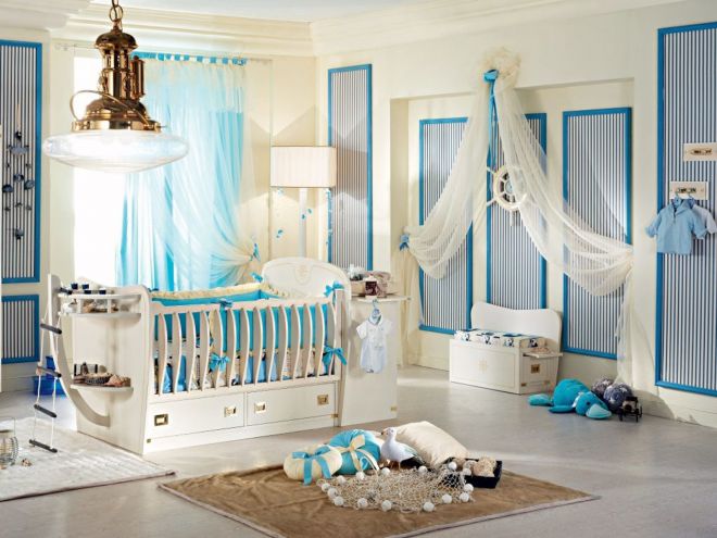 спальня для новорожденного мальчика