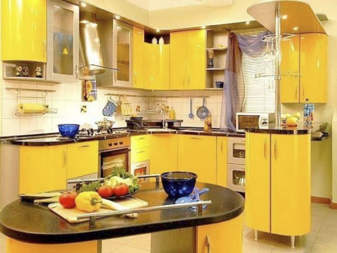Жълта кухня на фън шуй