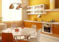 Kolor pomarańczowej ściany kuchni -2