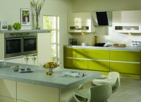 Kolor ściany oliwnej w kuchni -2