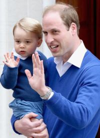 Принц Уильям с сыном 