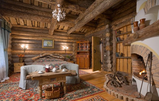 интерьер деревенского дома в русском стиле