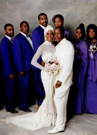 Whitney Houston v poročni obleki 1