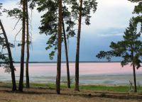 růžové jezero na Altai