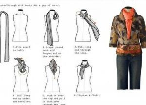 начини за обвързване на шалове и шалове 5