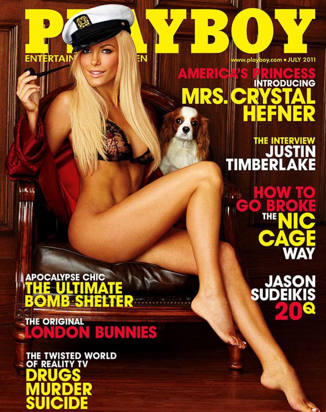 Кристал Харрис на обложке  журнала Playboy в июле 2011 года