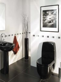črno-beli dizajn WC-ja 2