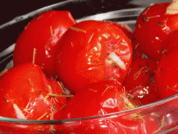 lekko solone pomidory z musztardową recepturą
