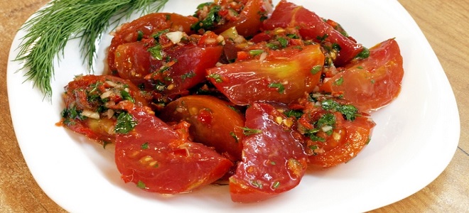 Бързо корейски домати - рецепта