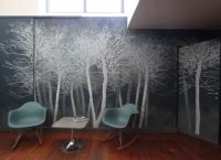 Tapeta se stromy v interiéru -1