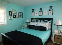 Projekt sypialni w kolorze turkusowym1