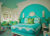 Projekt sypialni w kolorze turkusowym3