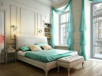 3. Tirkizna boja u unutrašnjosti spavaće sobe