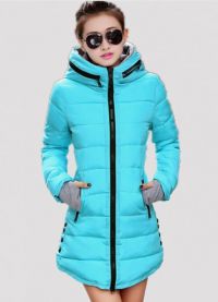 Turquoise down jacket 8
