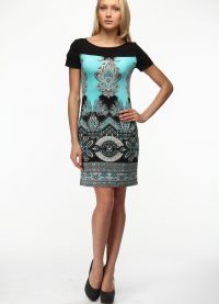 turkusowa sukienka w kolorze 9