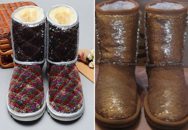 ugg boots with paillettes 3