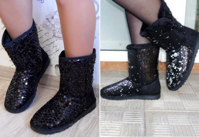ugg boots with paillettes 5