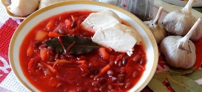 Ukrajinski borscht recept z fižolom