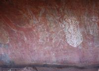 Наскальные рисунки в пещерах Улуру
