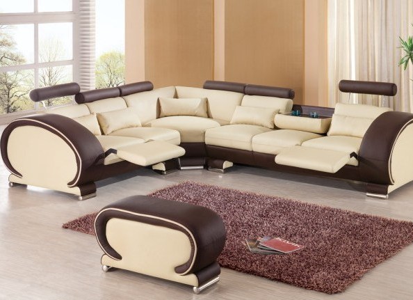 kožený měkký nábytek pro obývací pokoj1