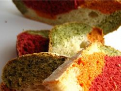 barevný zeleninový chléb