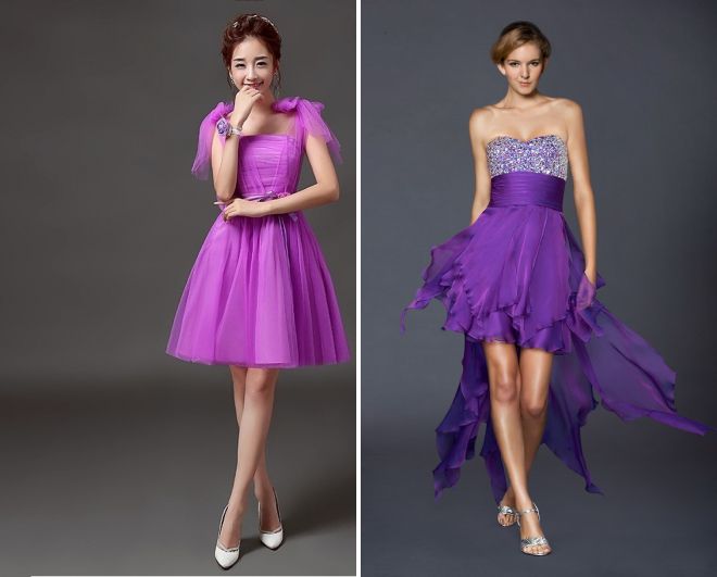 мини фиолетовое платье