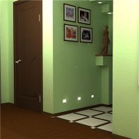 zelená tapeta na chodbě2
