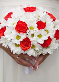 сватбен букет от хризантеми 6