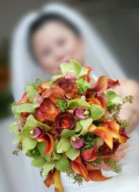 Сватбен букет от орхидеи 4