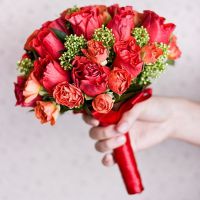 Сватбен букет от рози 8