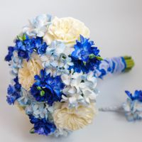 Svatební kytice vyrobené z polymerové hlinky 8