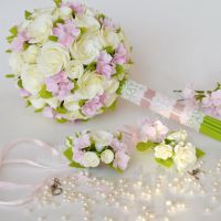 Svatební kytice z polymerových jílů 9