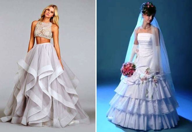 suknia ślubna gorset i spódnica