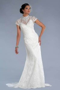 Vjenčana haljina s čipkastim rukavima 6