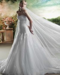 сватбена рокля, бродирана с перли 7