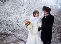 Svatební fotografie v zimě 2