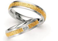 бели златни сватбени пръстени 3