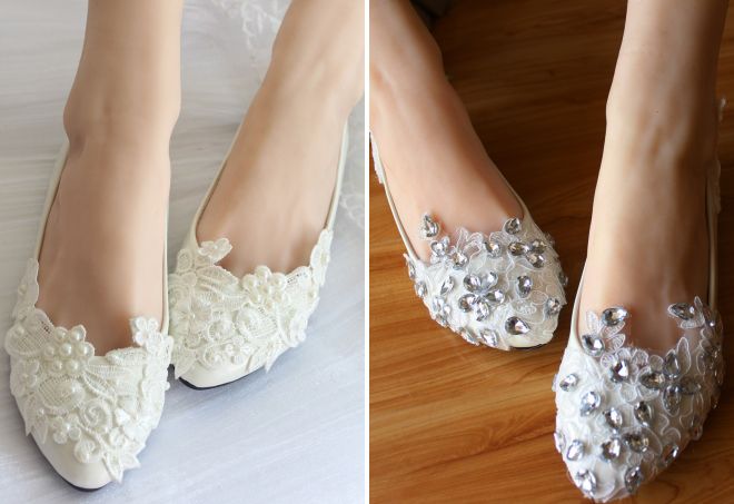 сватбени обувки с кристали