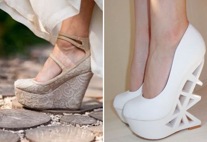 женски сватбени обувки
